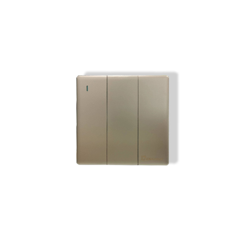 Factory Wholesale Direct Sales Kitchen Bedroom South American Standard British Standard Champagne Gold Type 86 Wall Switch Socket Panel Application Scenario