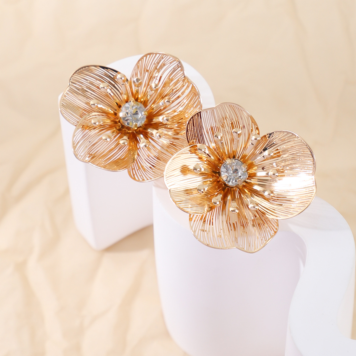 Za Light Luxury High-Grade Flower Earrings Europe And The United States Exaggerated Fringe Everything Temperament Studs Earrings