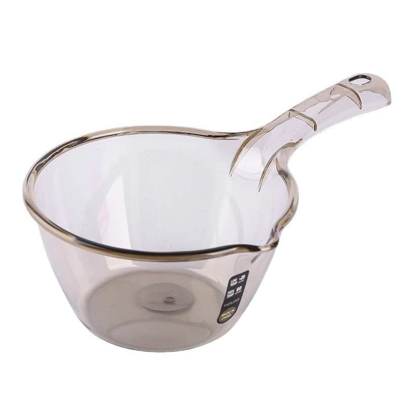 Household transparent plastic water ladles, kitchen hanging transparent plastic water spoons, thickened plastic water ladles with spouts Item Picture