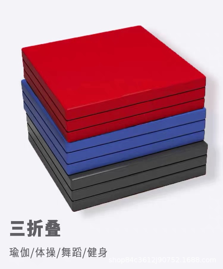 舞蹈瑜伽健身垫子中考仰卧起坐垫运动通用三折垫可折叠体操垫海绵详情9