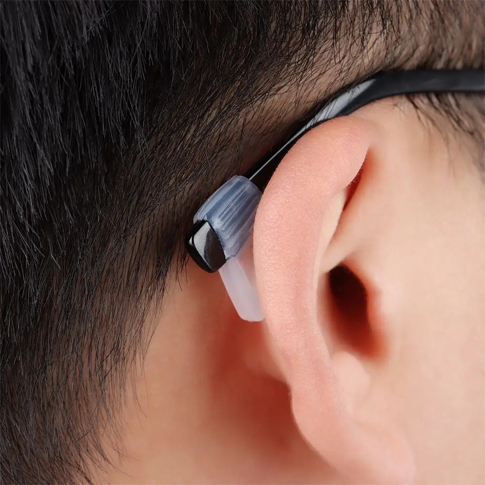 Triangular silicone anti-slip ear tips, spectacle frames, fixed ear hooks, ear clips, anti-drop, small contact lens ear tips wholesale Specification image