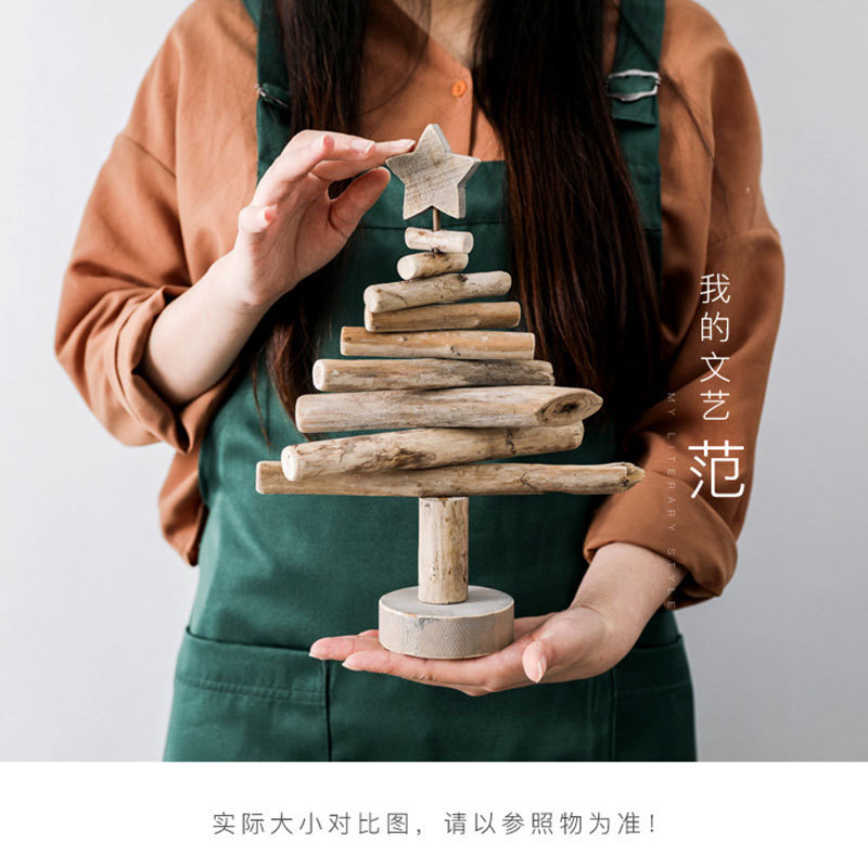 Xiao Qin driftwood ornaments, wooden handicrafts, home table decorations, Christmas tree-shaped ornaments, DIY handicrafts, cross Application Scenario