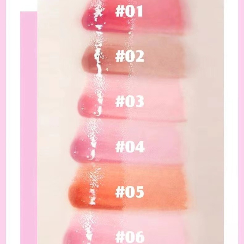 Cross-border exclusive LYVV thermochromic pearlescent Lip gloss, long-lasting hydration, non-stick to cups and non-fading lipstick water set wholesale Specification image