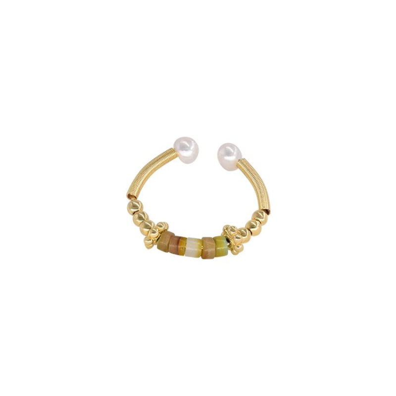 A niche new Chinese-style jade ring for women, with a light luxury style, is fashionable and versatile, and has a high-end feel. It is an adjustable index finger ring with a traditional Chinese style Item Picture