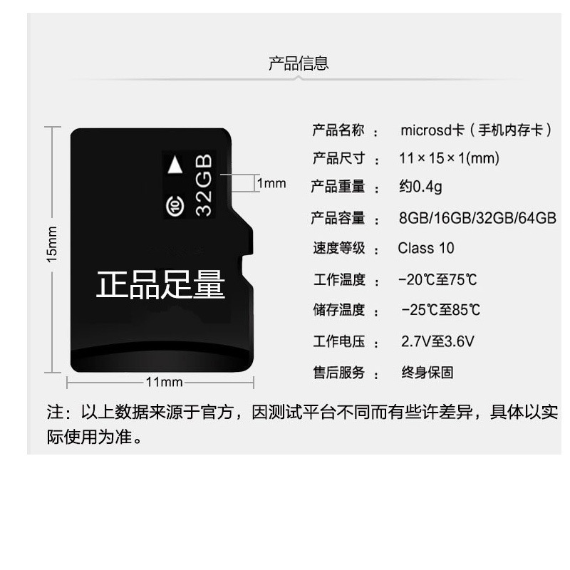 8G high-speed memory card, 16G surveillance TF card, 32G mobile phone, 128G camera, 64G dashcam Application Scenario