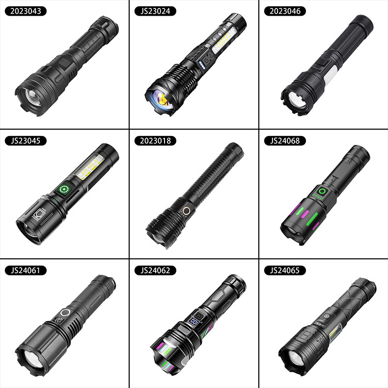跨境手电筒The strong light flashlight变焦可充电塑料手电筒详情21
