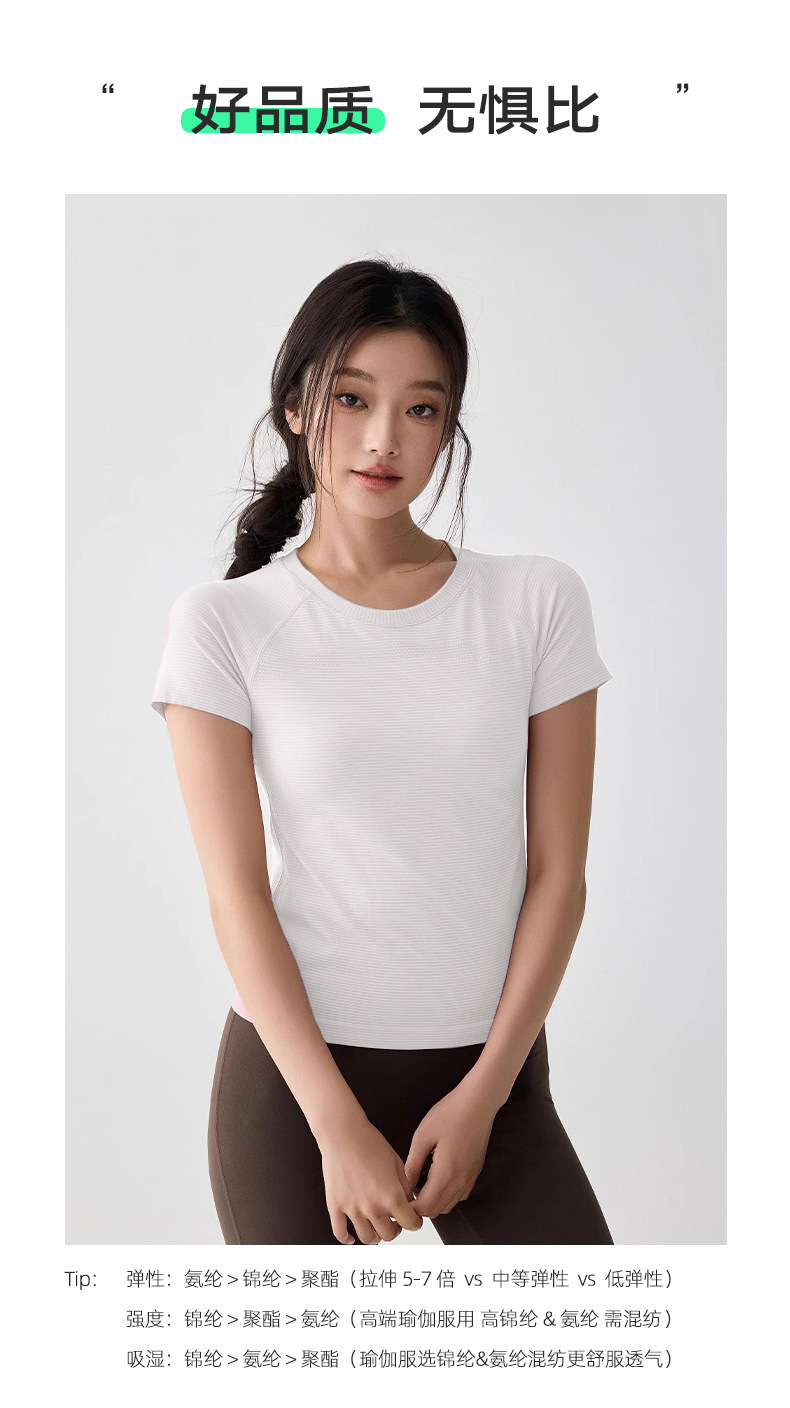 Weightlifting Fairy Summer Thin Sports short-sleeved women yoga running quick-drying top Slimming Casual T-shirt Outdoor training clothing POLO shirt pic 7