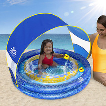 pvc夏季儿童遮阳水池户外沙滩喷水池遮阳游泳池戏水泳池游泳池