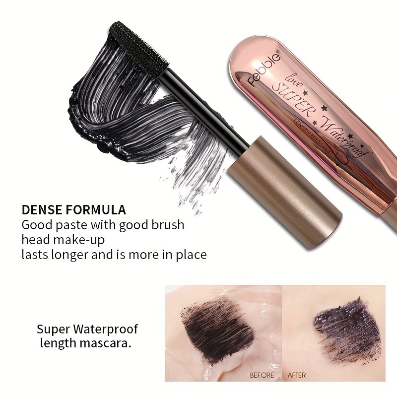 USHAS cross-border hot stock black mascara that does not stain, is waterproof, slender, curls naturally and is not prone to color smudging details Picture