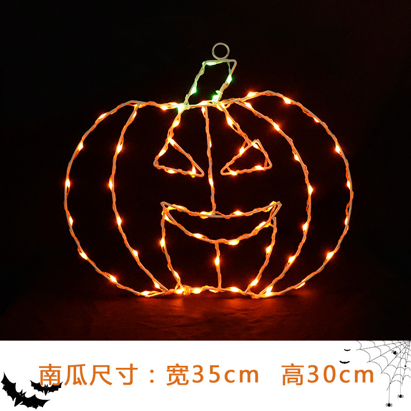 Cross-border new festival lights, Halloween window display lights, indoor and outdoor decorative lights, Ghost Festival decoration, waterproof ironwork shaped lights Application Scenario