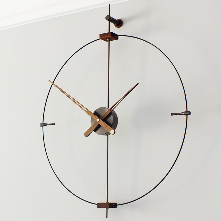 Simple Modern With 39 Scale Network Celebrity Fashion Personality Living Room Wall Clock Nordic Minimalist Silent Spanish Clock Specification drawing