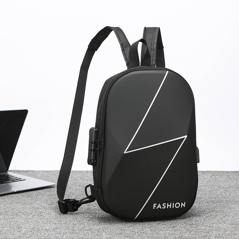 2024 Winter New Men's password USB crossbody bag, multi-functional backpack, office bag with large capacity
