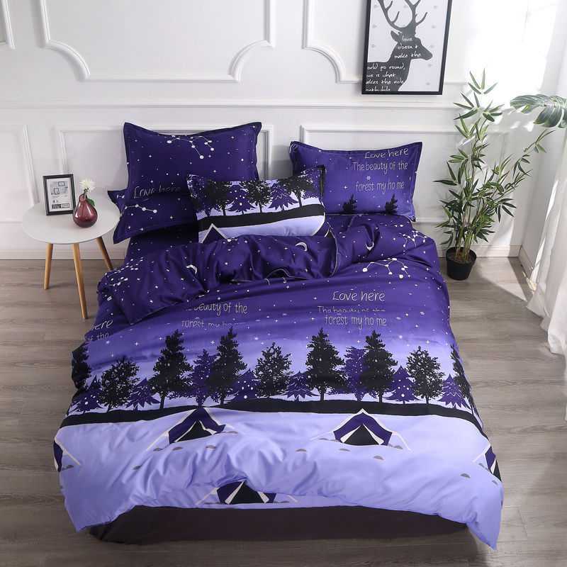 Quilt 4 piece set Student dormitory single 3 piece set double quilt core Spring and autumn quilt thickened winter quilt air conditioner quilt full figure