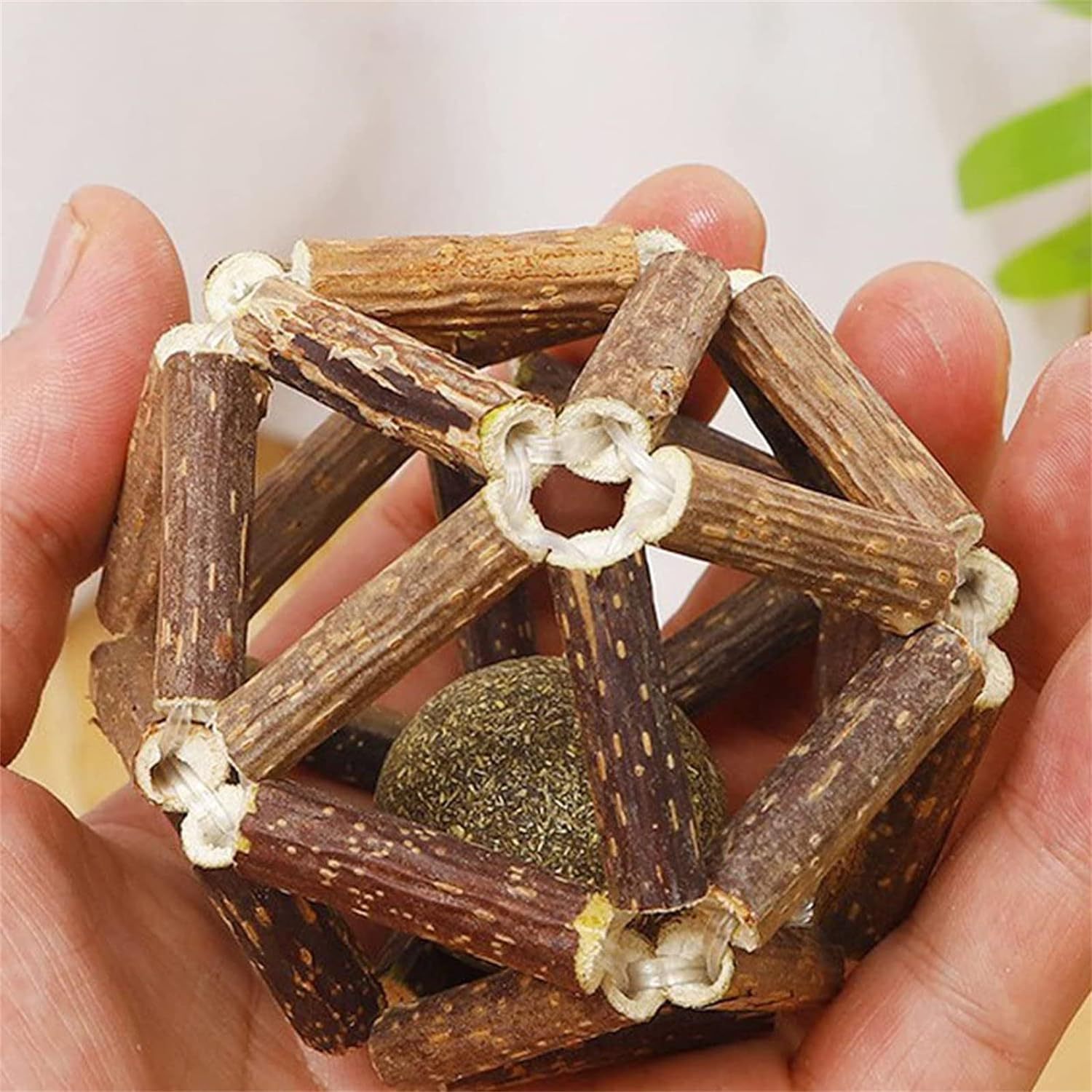 New exquisite ball wood, Tianliao cat mint ball, durable teething, tooth-cleaning cat toy, Amazon cat biting toy Specification image