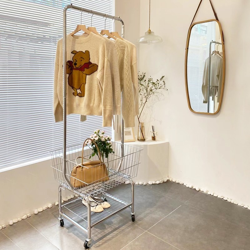 服装店展示架男女装货架童装网红拍照移动购物车衣架落地橱窗陈列详情图2