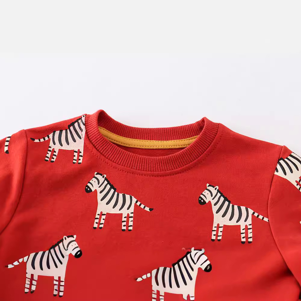 European and American style brand children's clothing autumn and winter cotton long-sleeved boys' and girls' sweatshirts, children's long-sleeved looped sweatshirts, children's details Picture