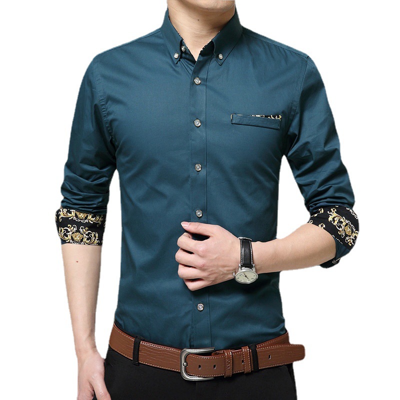 Men's long-sleeved shirt 2022 autumn/Winter new style youth business formal wear men's thick and fleece white shirt, large size Item Picture