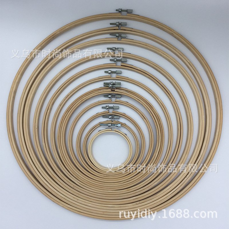 竹子绣绷 DIY十字绣编织绣绷 竹制工艺品绣花圈10寸(26cm)