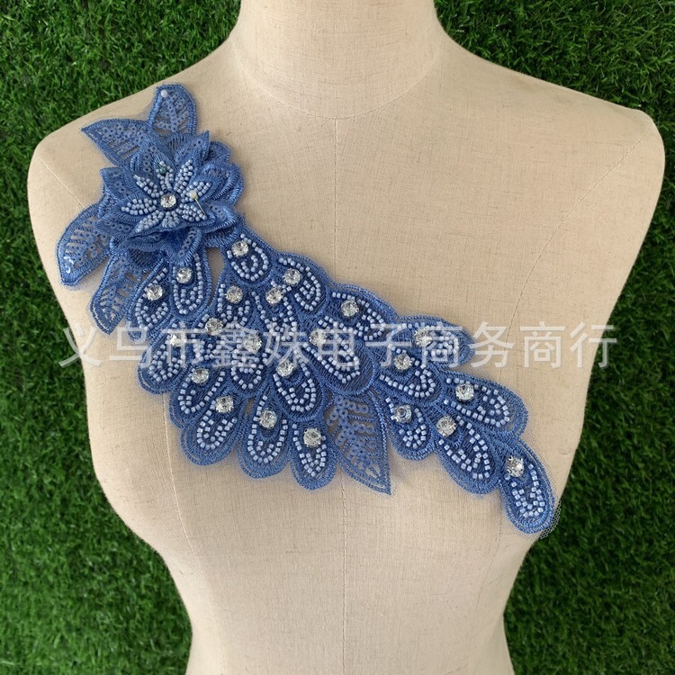 DIY embroidered rhinestone peacock feather corset with applique sequins and patch dance costume accessories Application Scenario