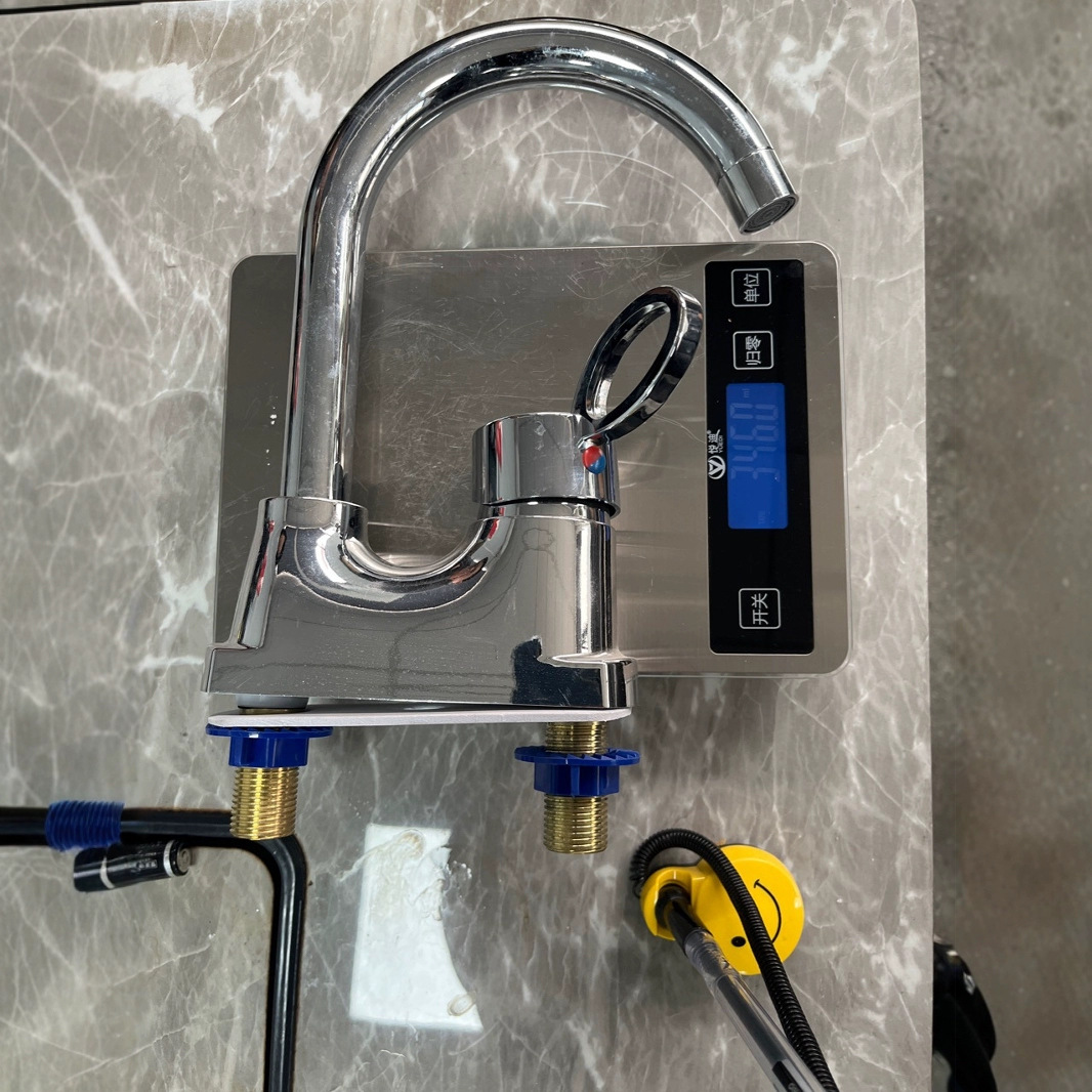 Old-fashioned washbasin, column basin, washbasin, washbasin, bathroom cold and hot two-in-one stool, faucet, large pipe, moon bend Specification image