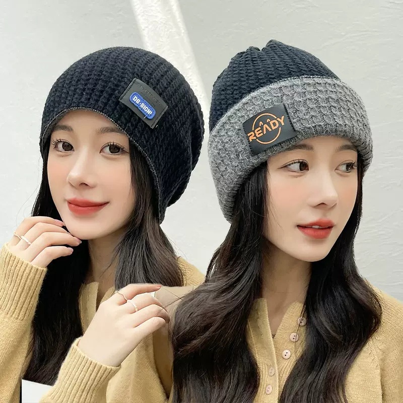 Hat Women's Winter Double-Sided Pile Hat Cycling Warm Woolen Hat Maternity Postpartum Moon Hat Spring And Autumn Knitted Cold Hat