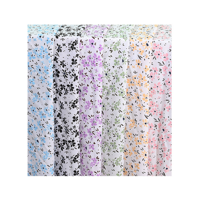 New spring and summer clothing printed fabric, fresh small floral patterns, four-sided elastic weft elastic polyester fabric, accessory shoe pattern fabric Item Picture