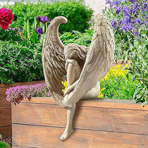 Cross-border staircase Angel resin handicraft decoration garden statue leg angel home wall decoration decoration