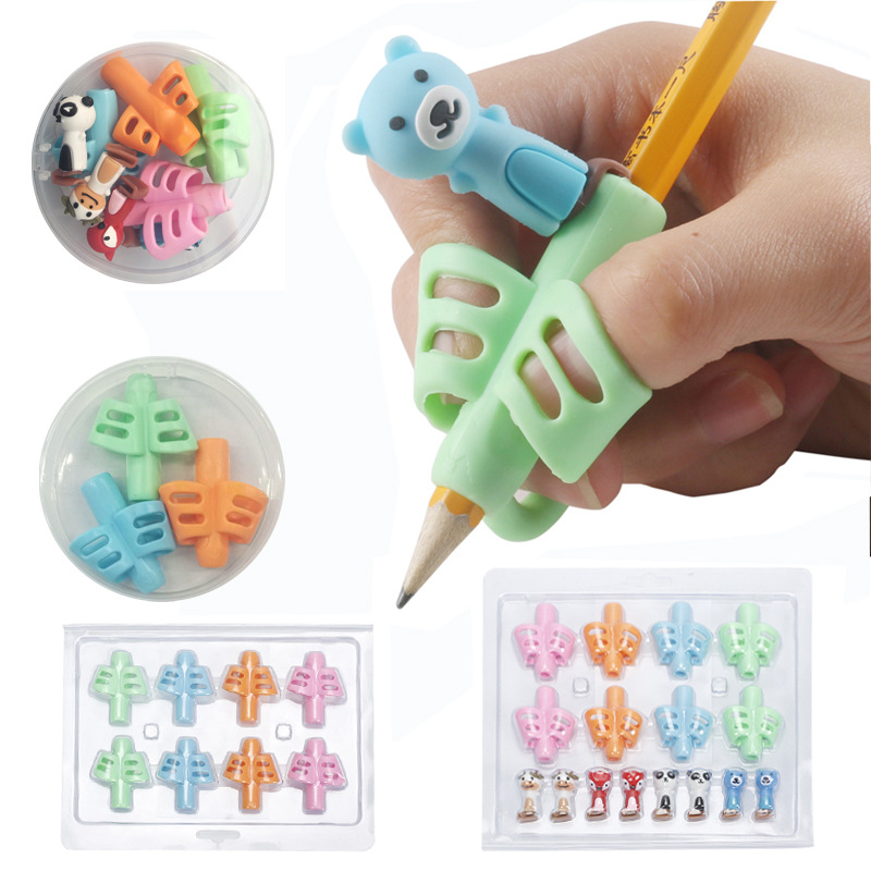 The factory-batch children's pen holder set with cartoon soft rubber pencil cases has a small packaging volume, saving on delivery costs and is suitable for cross-border sales