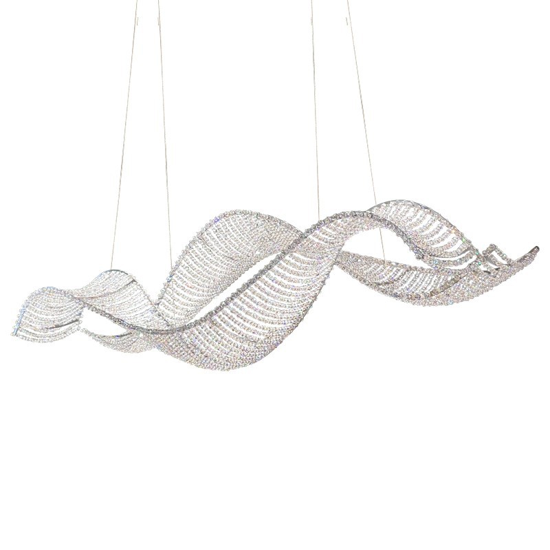 Modern style light luxury restaurant chandelier, crystal chandelier, villa simple and elegant, designer creative dining room, dining bar table lamp Item Picture