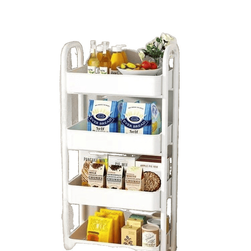 Trolley storage rack, kitchen floor, bedroom, multi-level baby snack, mobile bathroom, toilet storage rack Item Picture