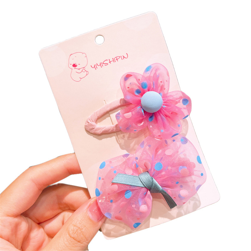 Children's Hairpin Mesh Bow Hairpin For Girls Side Bangs Clip Bb Clip For Princess Girls Cute Hairpin Headpiece Item Picture