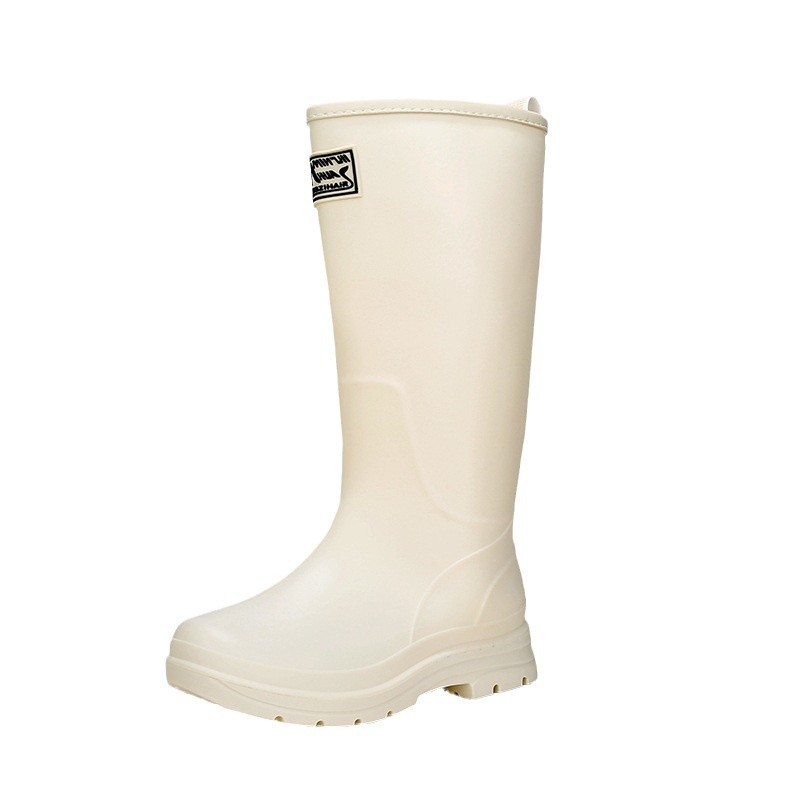 Cross-border fashion high-top rain boots for women, Korean-style outer wear, versatile rain boots, anti-slip kitchen rubber shoes, waterproof car wash shoes for women Item Picture