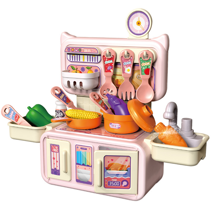 儿童过家家厨房玩具套装宝宝仿真喷雾出水厨具做饭幼儿园女孩玩具详情图5