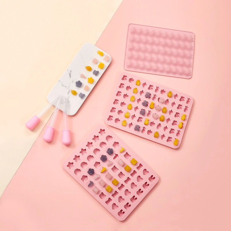 Creative Diy Animal Fruit Silicone Mold Qq Sugar Homemade Jelly Food Grade High Temperature Resistant Gummy Drop Mold