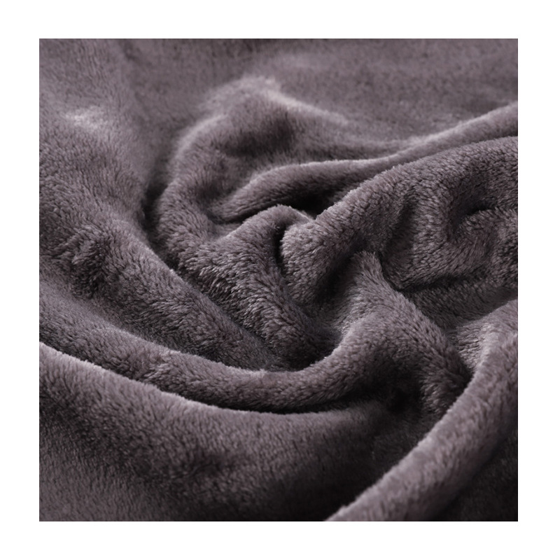 Cross Border Plain Blanket Coral Flannel Coral Flannel Cut Flannel Double Printed Leisure Car Blanket Item Picture