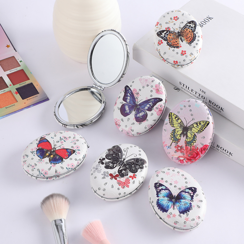 新疆民族风迷你折叠双面镜便携补妆镜女用创意小巧日用百货卫浴用品详情5