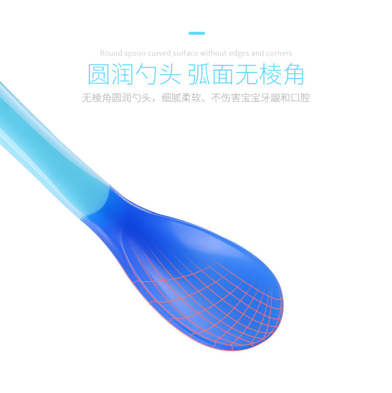 Love Baby Treasure Factory Direct Baby Temperature Spoon Baby Feeding Spoon Soft Head Soup Spoon Silicone Spoon Temperature Change Spoon Application Scenario