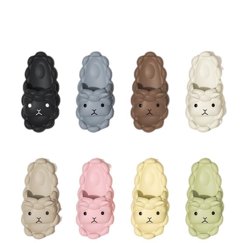 Cute Lamb Slippers Women's Summer Indoor Home Flip-Flops Eva Wear Platform Slippers Men's Non-Slip Bathroom Shoes Item Picture