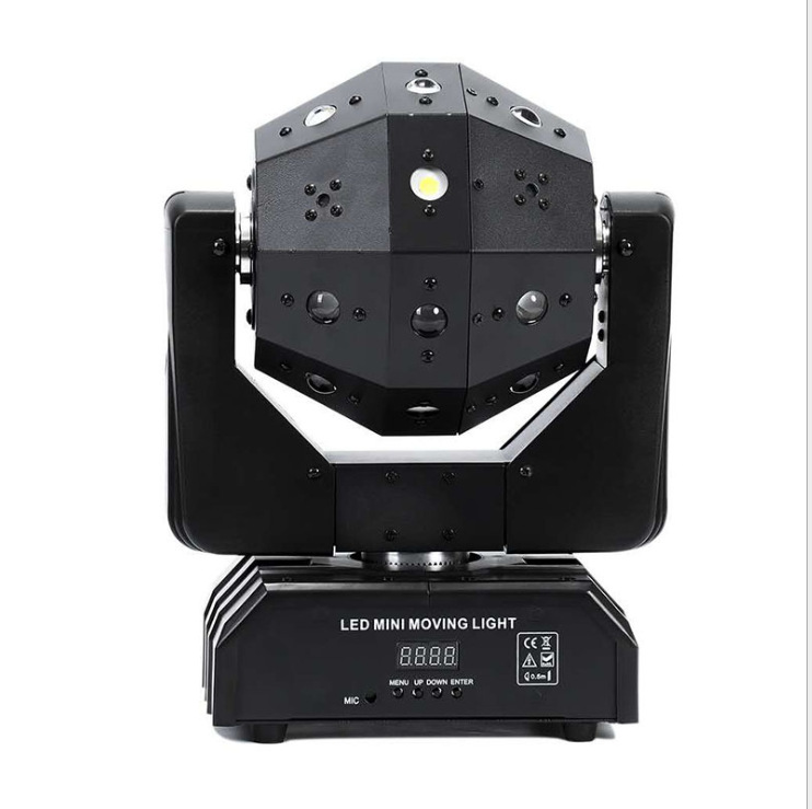 Double-head 12-beam, 16-beam beam, single-head moving head, private room ktv flash, stage lighting, rotating laser light Specification drawing