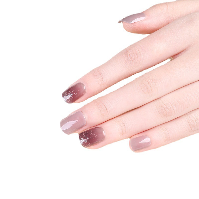 AUELY2022 new model of Auely2022 Wearable nails, false nails, finished nail patches, jelly glue soft nails, 30 pieces wholesale, exclusive for foreign trade Item Picture