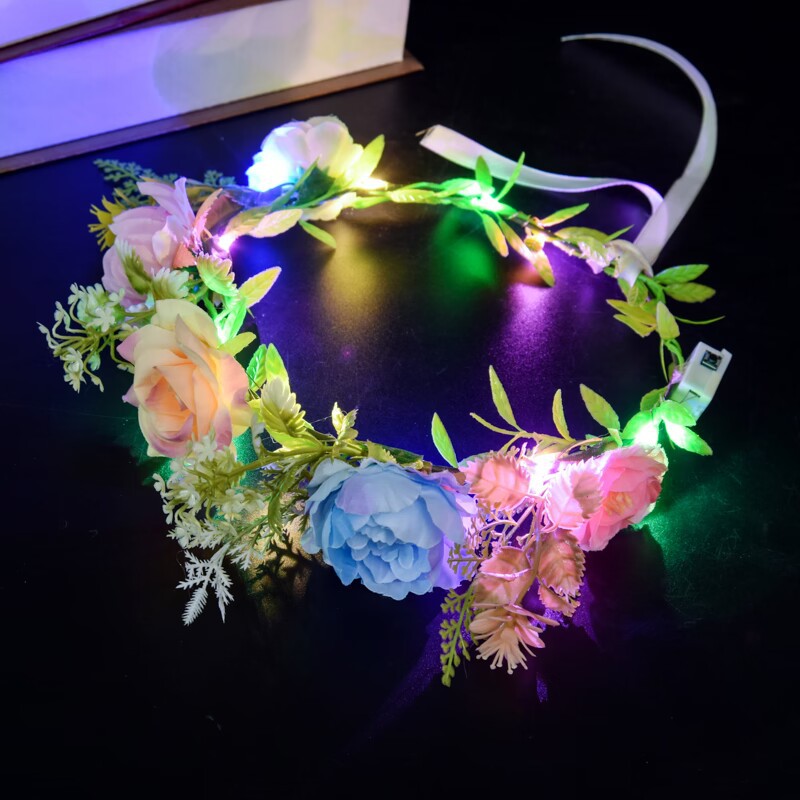 New luminous garland for children, adults, princesses, dazzling headwear, scenic area, festival, photo-taking, fairy, glittering garland headband Application Scenario