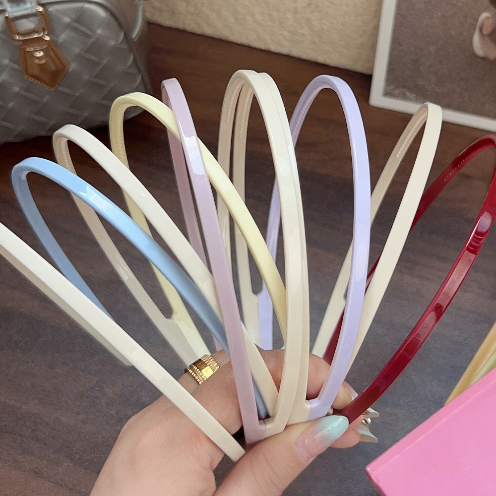 Fresh double-layer color-blocking hair band, versatile for commuting, fine-edge headband, a new hair-pressing headband for spring and summer girls to wash their faces Specification image