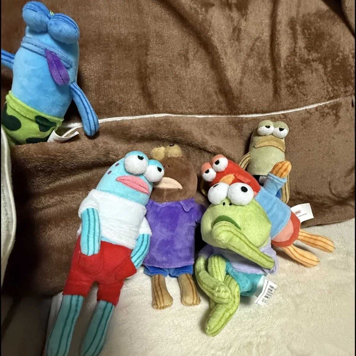 海绵宝宝比奇堡居民毛绒玩偶挂件丑萌呆呆鱼可爱创意背包挂饰公仔