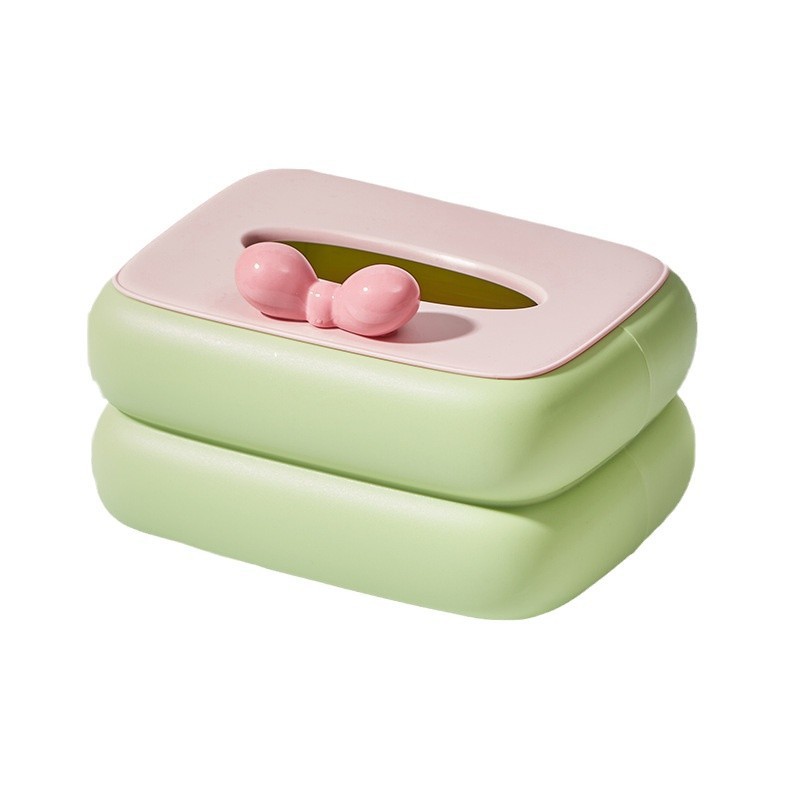 Creative and high-end dopamine tissue box, living room napkin box, desktop coffee table storage, cute tissue box Item Picture