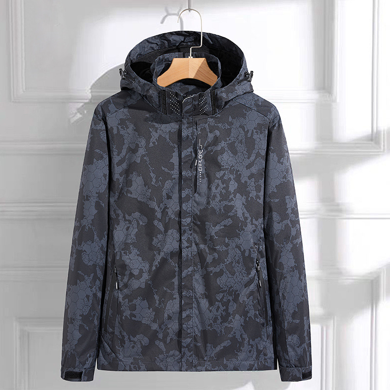 Storm Jacket Autumn Jacket Women's New Men's Casual Couple Outdoor Mountaineering Wear Hooded Coat Top Generation Tide details Picture