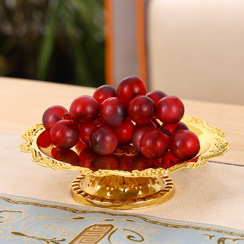 Iron High-End Dessert Table Birthday Cake Plate Wedding Party Tray Small Decoration Fruit Dish Home Decoration Wholesale Specification drawing
