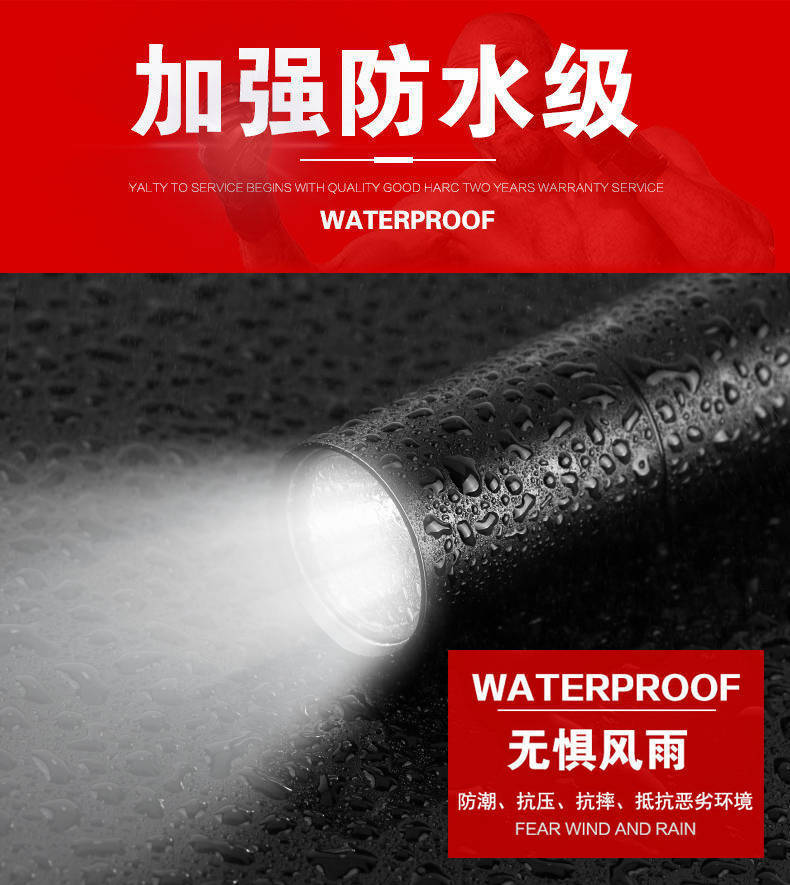 Cross-border led high-intensity flashlight, rechargeable multi-purpose long-range portable ultra-bright household mini portable side light pic 10