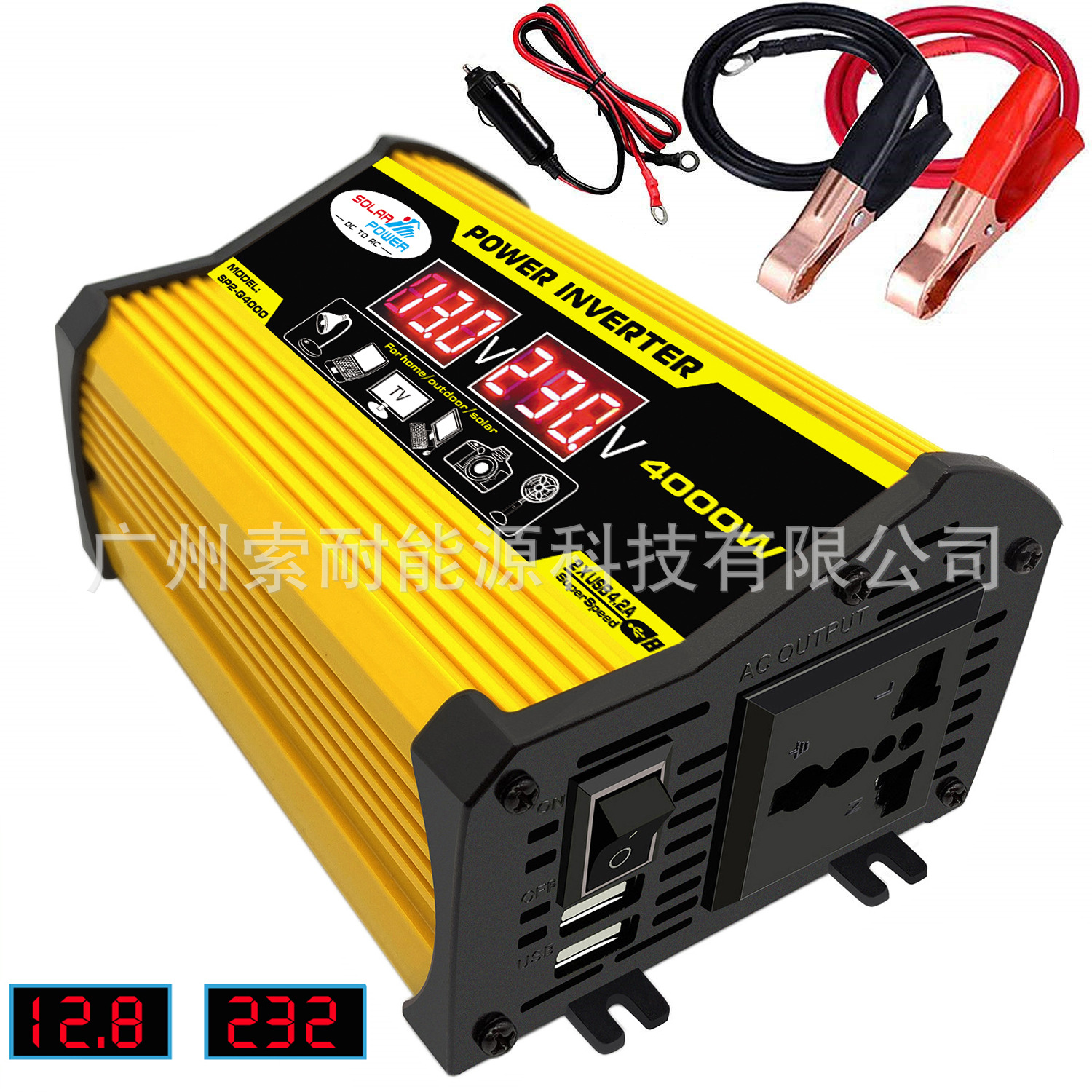 Legend II Car inverter 300W 12V to 220V/110V Cross-border Inverter with voltage display