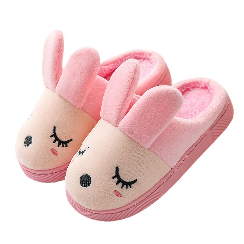 Autumn And Winter Lovely Children's Home Cotton Slippers Boys And Girls Non-Slip Plus Fluffy Shoes Wholesale Children Girls Item Picture