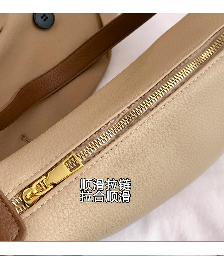 复古单肩包软皮饺子包包新款大容量休闲简约腋下包百搭单肩斜挎包详情5